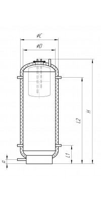 Буферная емкость (аккумулирующий бак) Schulz STBN-1500/85 со встроенным бойлером
