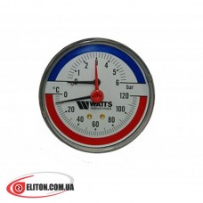 Термоманометр WATTS F+R818 0-120 °C, 0-6 Bar